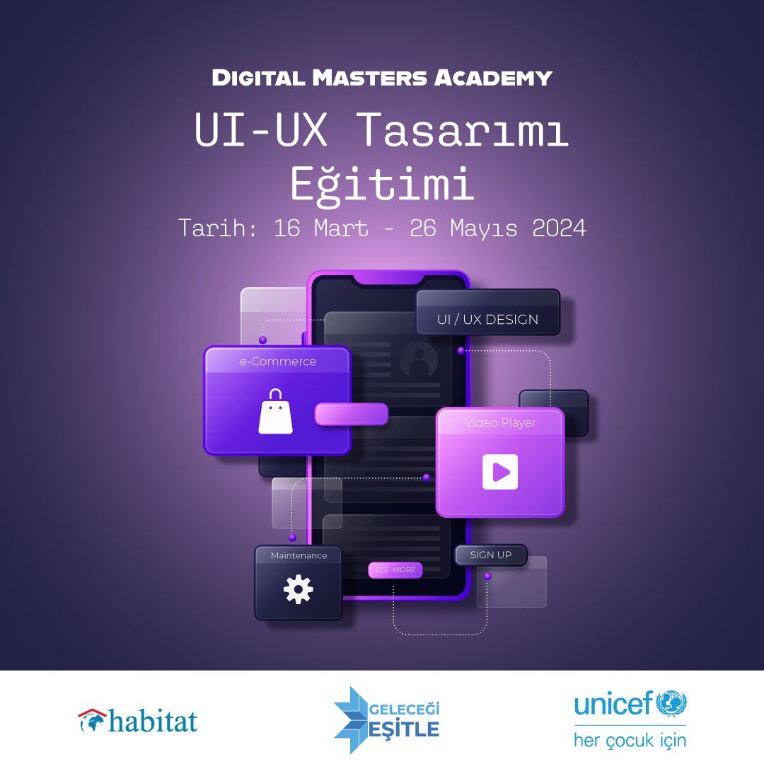 Geleceği Eşitte Projesi Digital Masters Academy - UI/UX Eğitimi